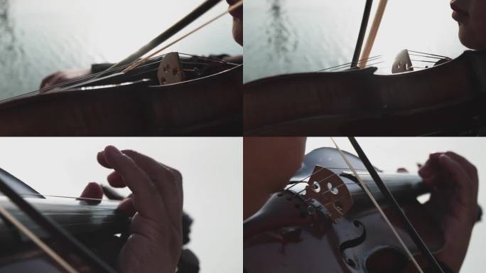 唯美质感小提琴演奏特写小提琴