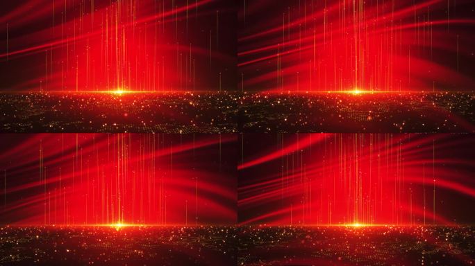 4K动态红色背景粒子光效舞台视频