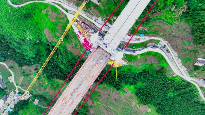 贵州桐梓河特大桥（在建）航拍素材（5k)