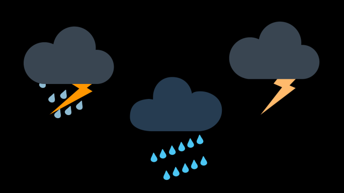 14款天气图标MG动画带通道