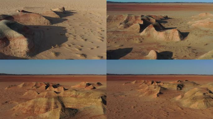 航拍4K高清戈壁沙漠雅丹地貌短视频素材