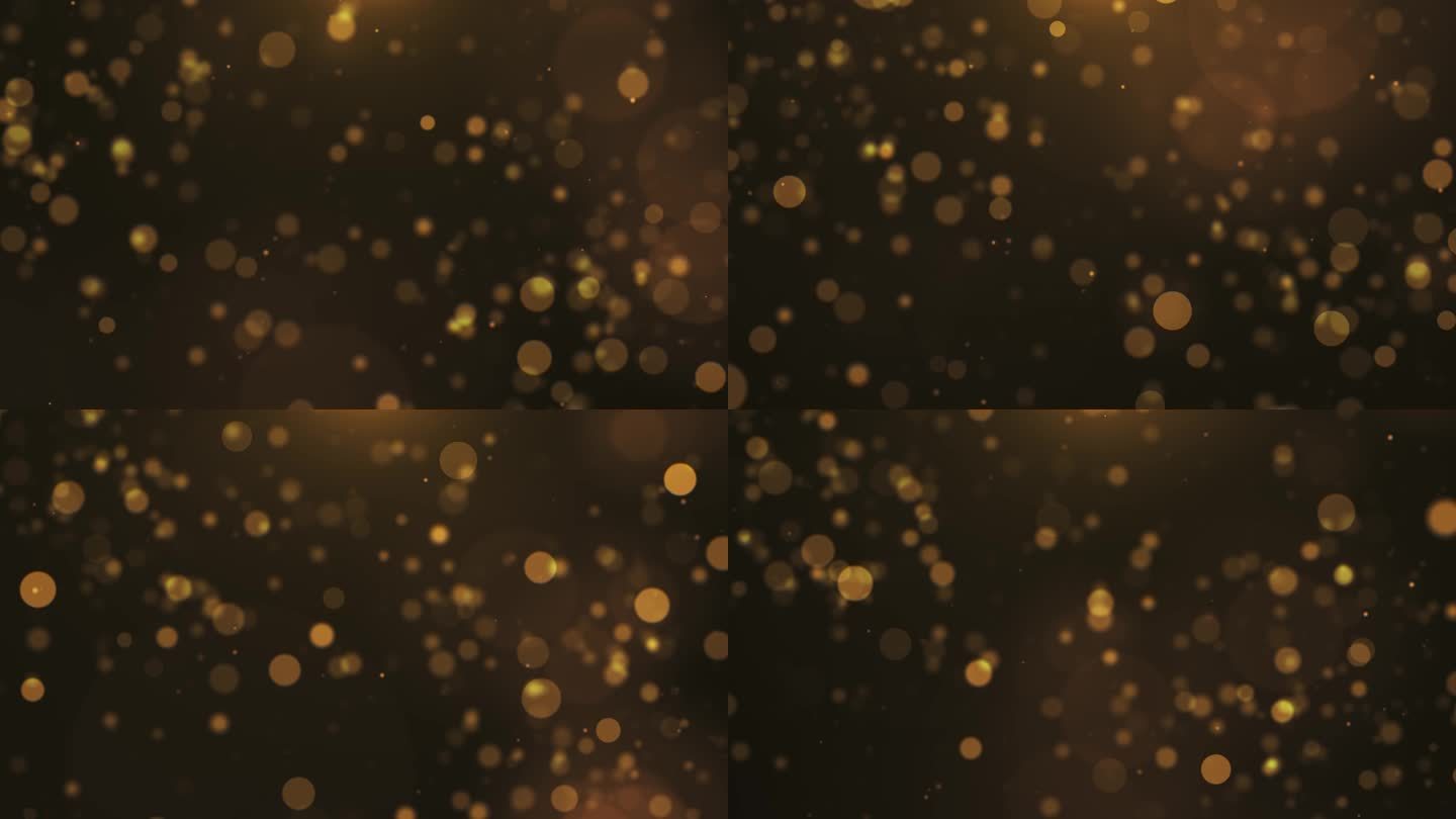 4K动态光效金色粒子光斑闪烁背景视频