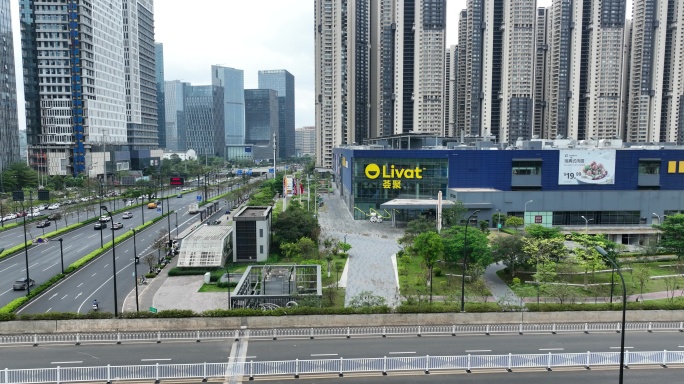 航拍南宁宜家家居商场