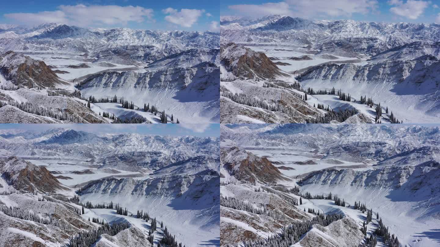 新疆雪山航拍