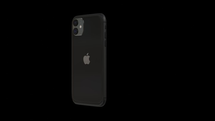 苹果iPhone 11黑色手机透明背景