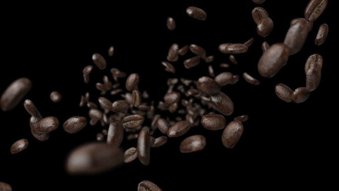 烘焙咖啡豆食材视频素材