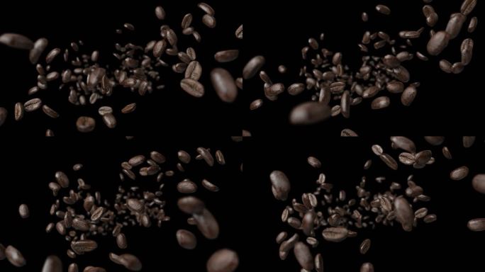 烘焙咖啡豆食材视频素材