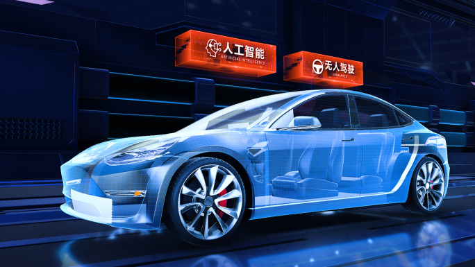 E3D科技隧道新能源汽车片头AE模板