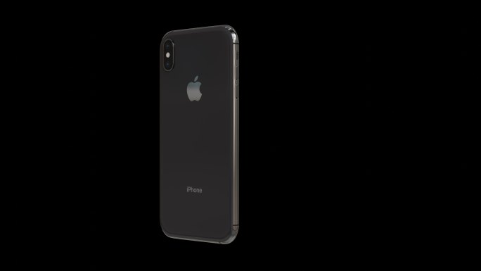 苹果iPhone XS Max黑手机透明