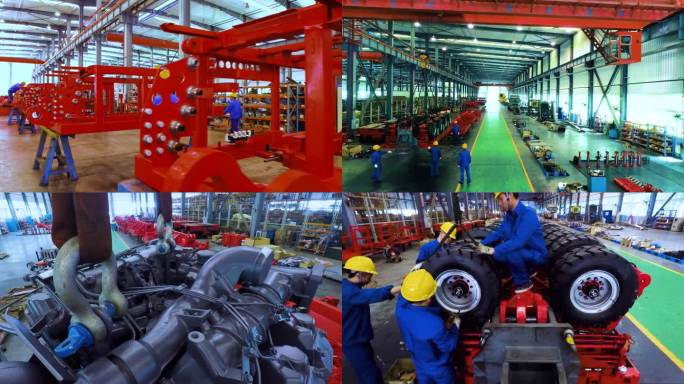 大型工厂 高科技设备 工厂员工