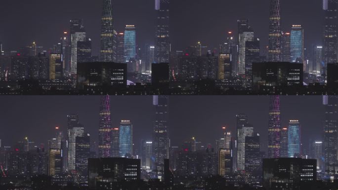 广州珠江新城夜景航拍2