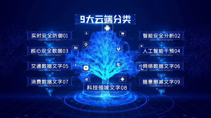 九大科技树形结构分类展示