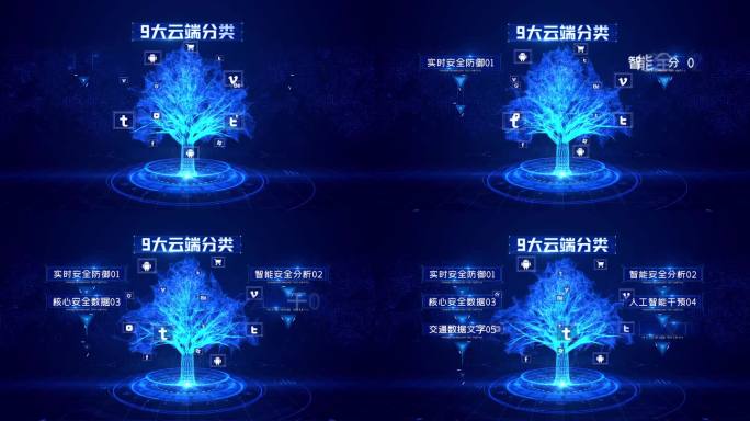 九大科技树形结构分类展示