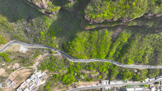 4K航拍​河南安阳林州太行山盘山公路