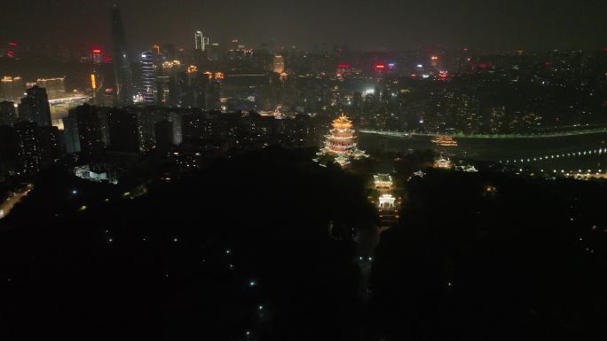 重庆鸿恩寺夜景航拍重庆夜景城市风光风景