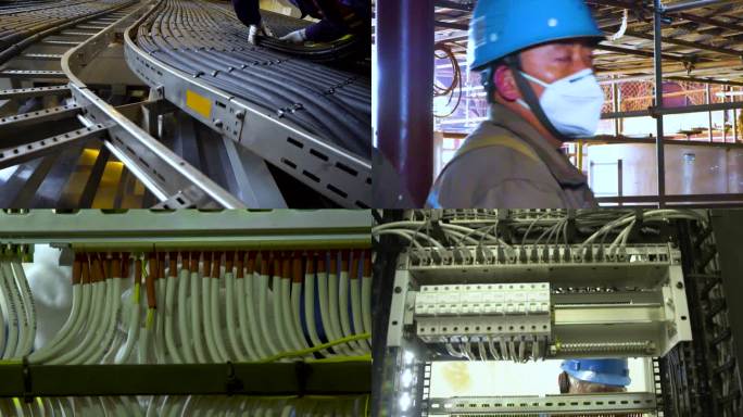 电缆检修 电表箱维护 工人作业