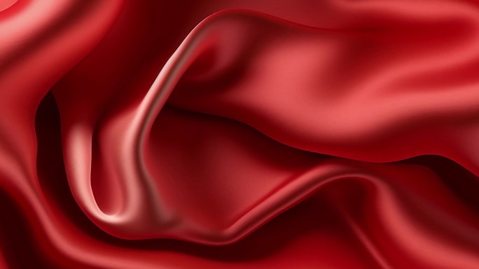 红色绸缎流动