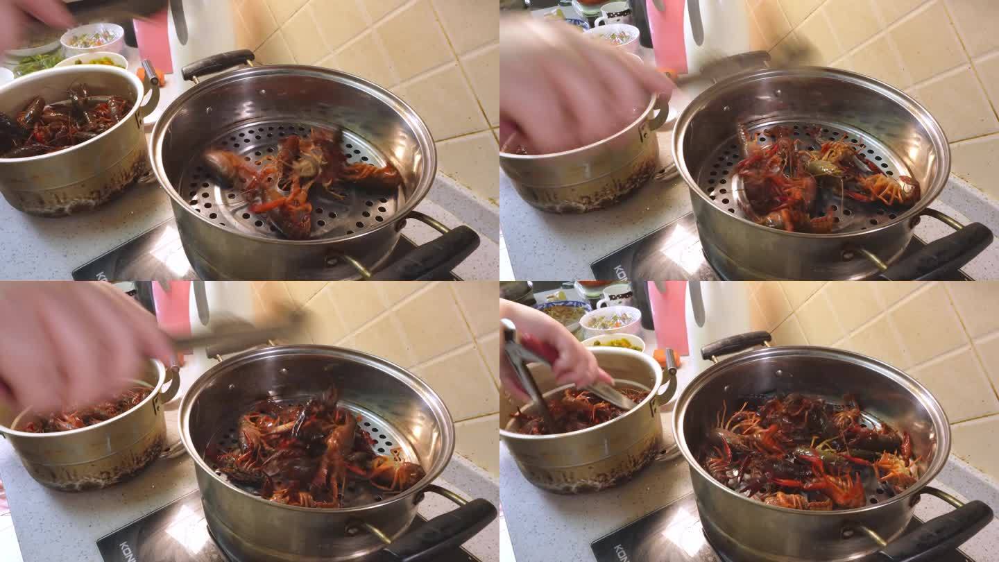 清蒸小龙虾出锅（2）