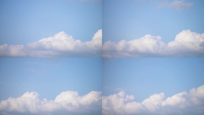 蓝天白云延时摄影小清新白云移动夏天云天空