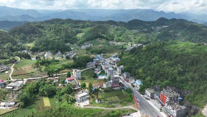 建始县农村地貌风景4K航拍