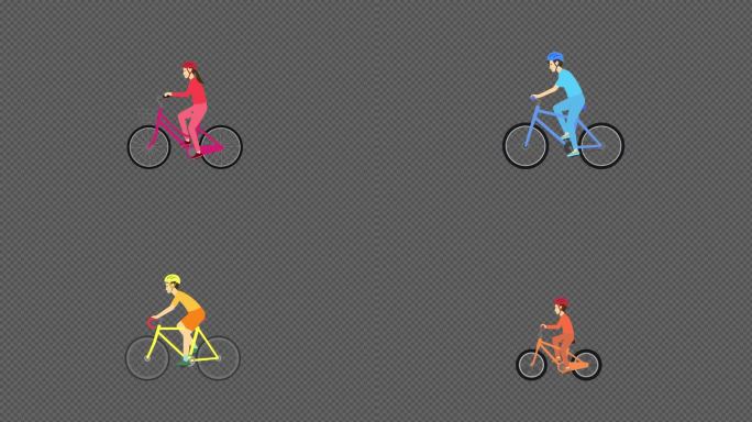 骑车 自行车动画 低碳 单车