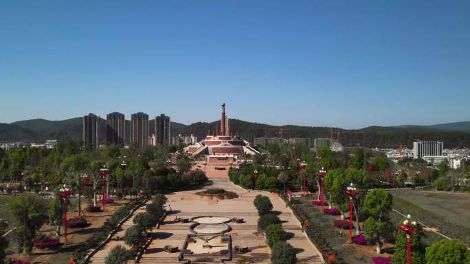 航拍楚雄彝族十月太阳历文化公园