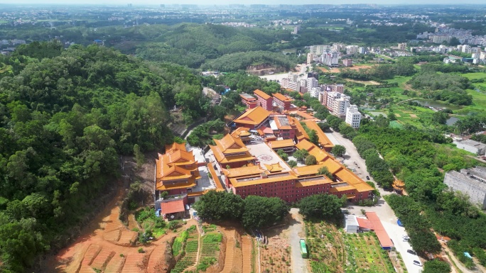 化州南山寺航拍素材