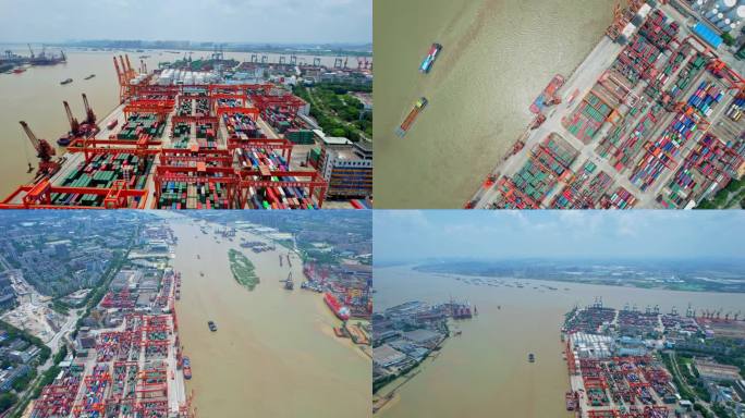 广州黄埔新港，集装箱码头，水运交通