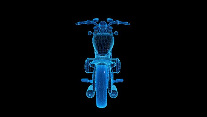 宝马摩托车蓝色科技线条通道素材