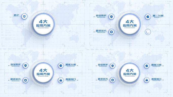 【4模块】浅色明亮分支分类展示AE包装