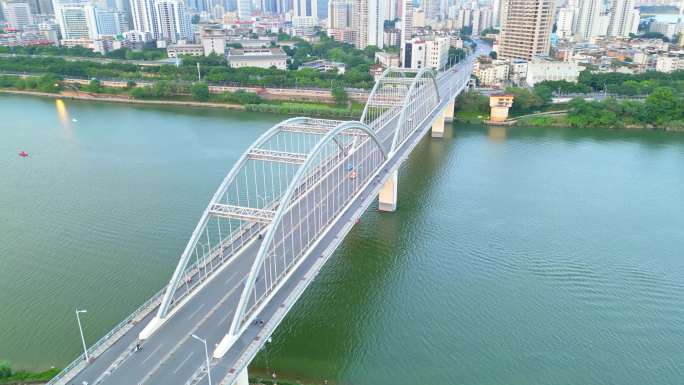 【4K】广西南宁凌铁大桥风景航拍