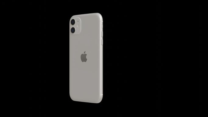 苹果iPhone 11白色手机透明背景