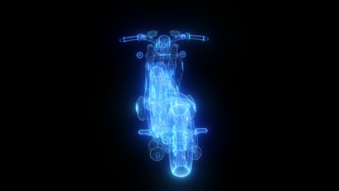 宝马摩托车发光全息通道素材