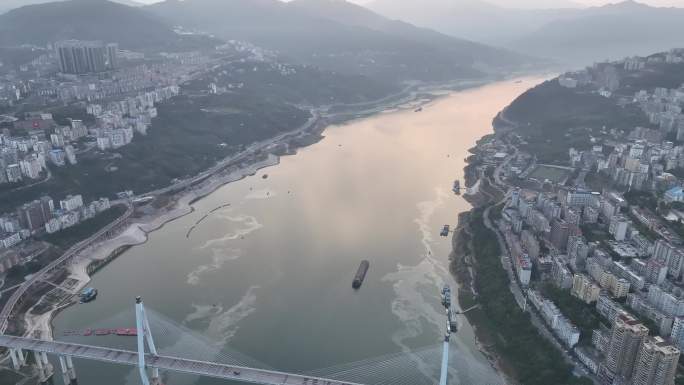 湖北巴东县清晨4K航拍