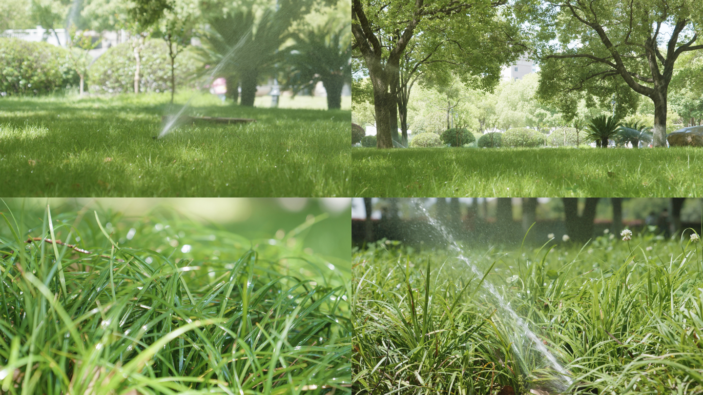 城市绿化公园绿地草地绿植自动化浇水灌溉