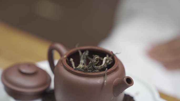 普洱茶紫砂泡茶注水