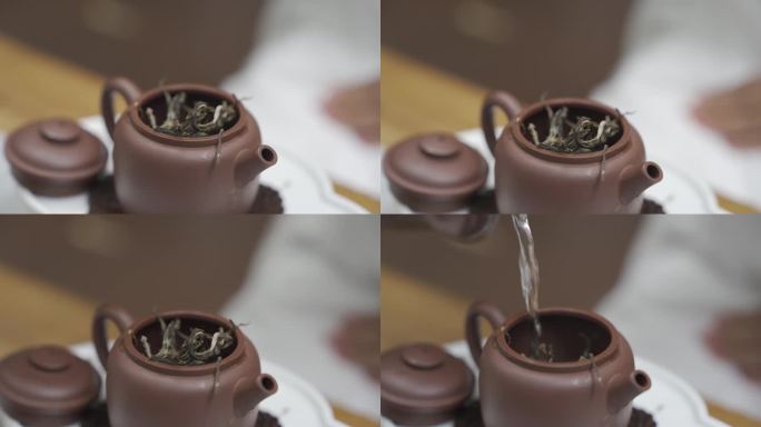 普洱茶紫砂泡茶注水