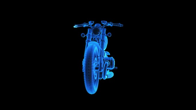 宝马摩托车全息蓝色科技通道素材