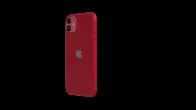 苹果iPhone 11红色手机透明背景