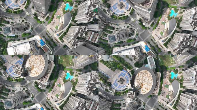 航拍南宁地王大厦