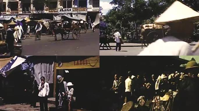 40年代越南西贡胡志明市街头风光