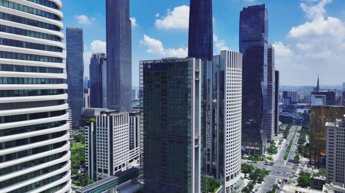 珠江新城中国移动大楼航拍