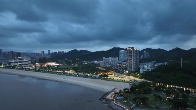 珠海海天公园露营夜景