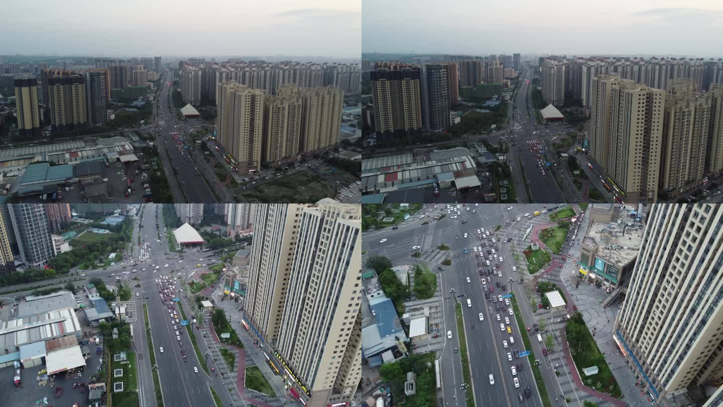四川省成都市新都区城市风景航拍