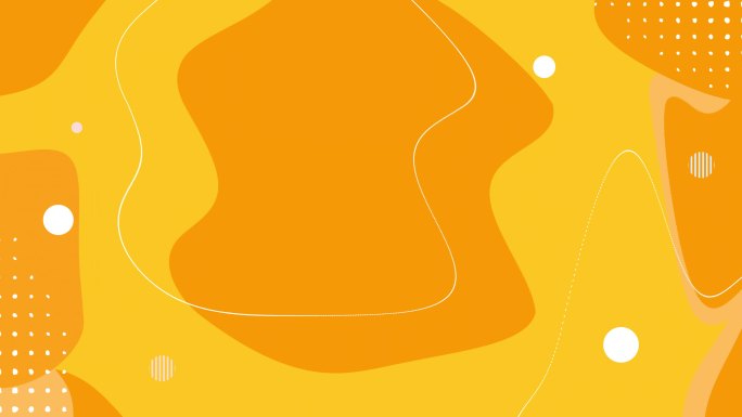 橙色时尚卡通动态动画几何时尚背景ae模板