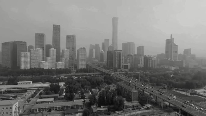 北京国贸CBD地区雾霾天气