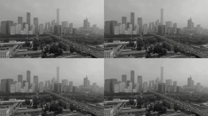 北京国贸CBD地区雾霾天气