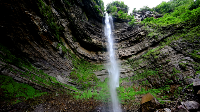 唯美神奇大自然绮丽景观高岩瀑布飞流