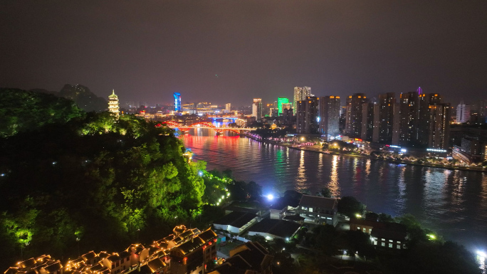 柳州夜景航拍
