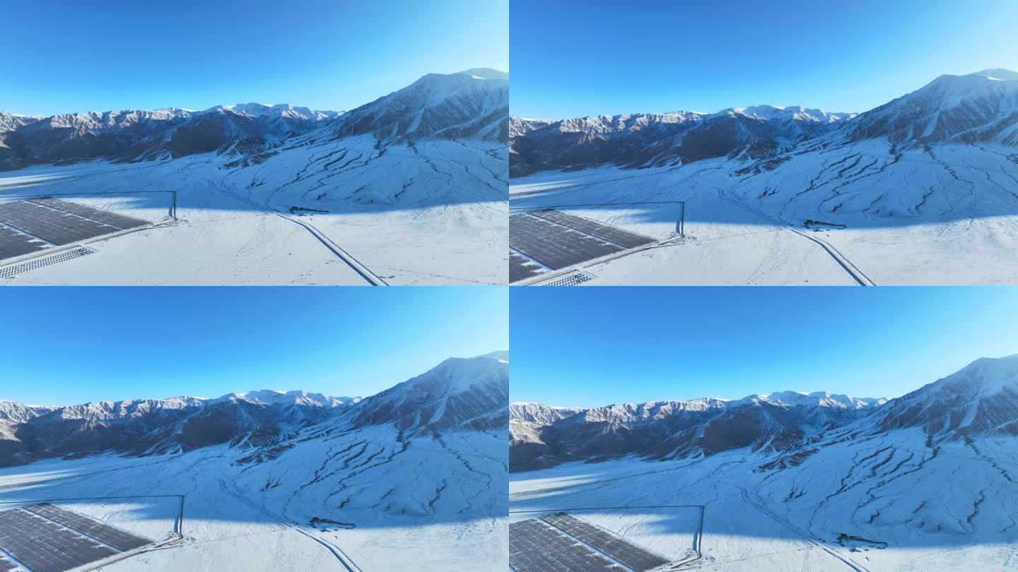 航拍新疆喀什帕米尔高原雪山风光